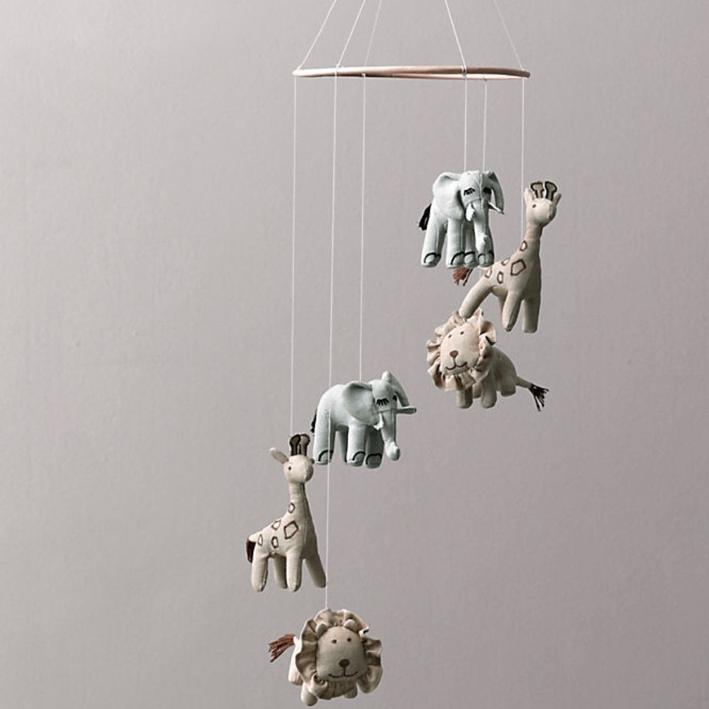 Restoration Hardware Chambray Animal Mobile
